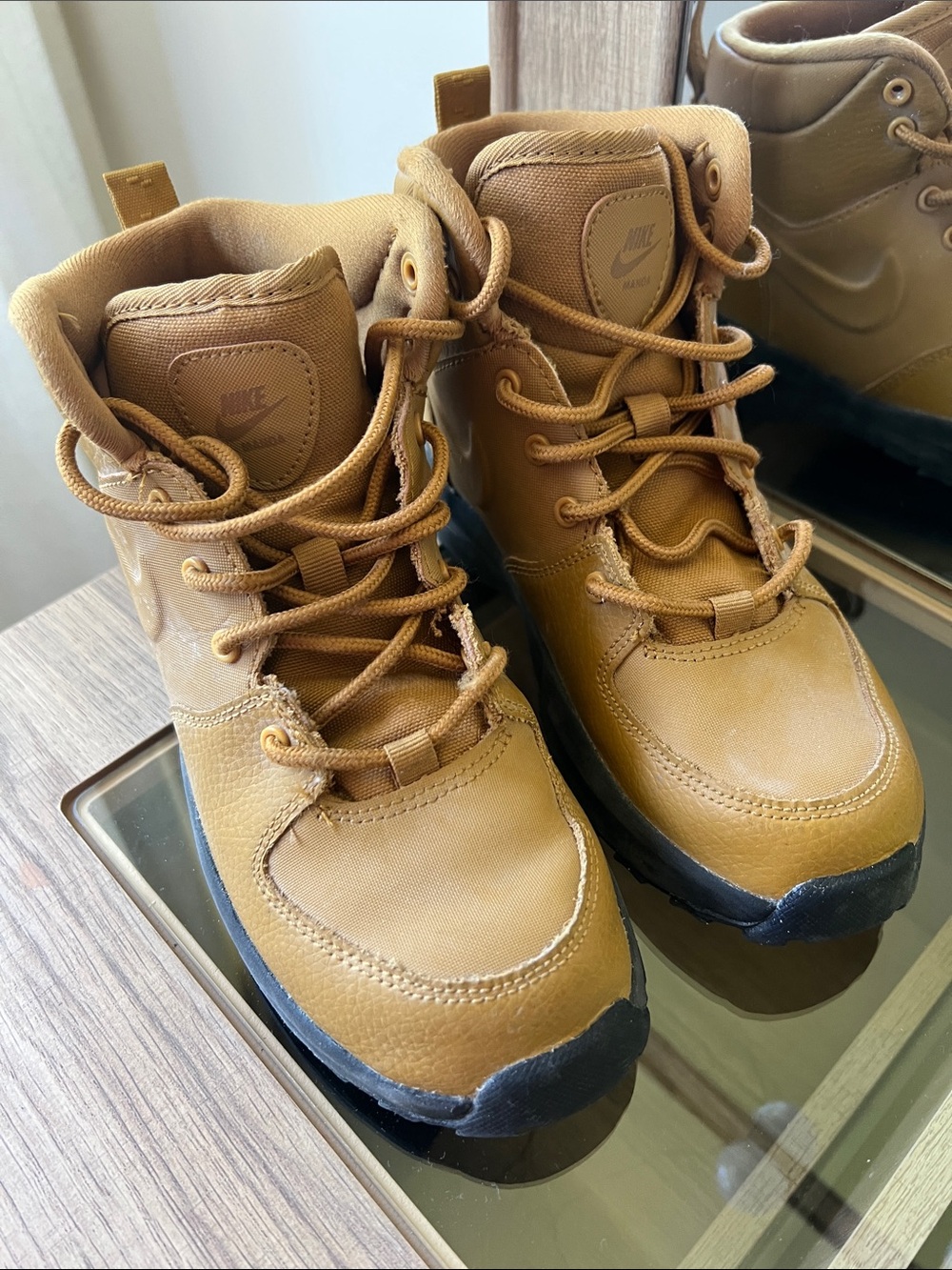 Nike Kids Tan High-Top Outdoor Boots